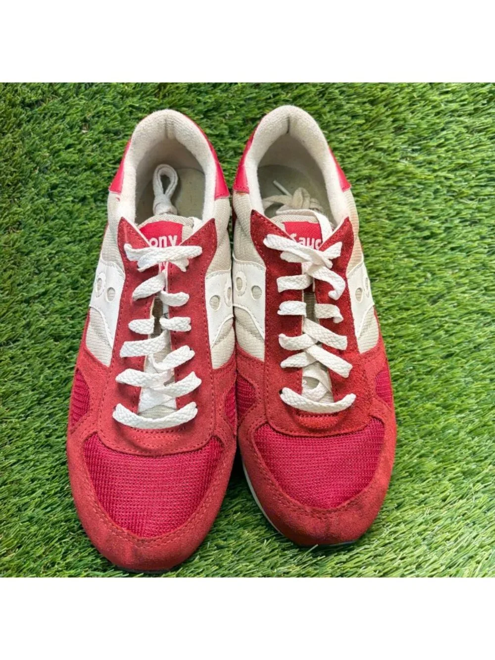 Saucony Shadow Original Mens Size 6.5 Red Sand Athletic Running Shoes Sneakers